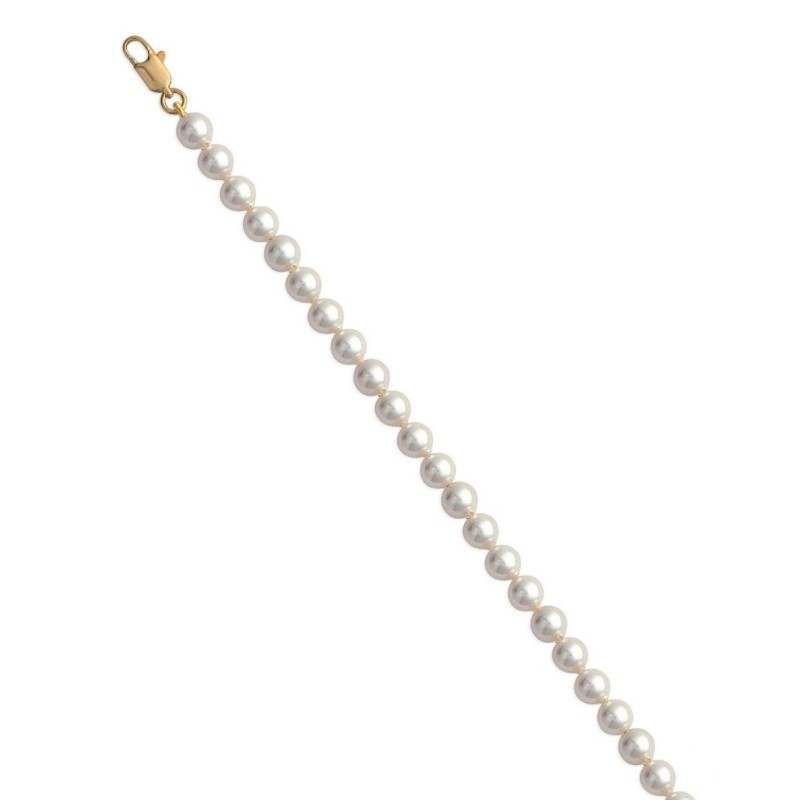Bracelet femme, Perles blanches de Majorque 6 mm - Pénélope - Lyn&Or Bijoux