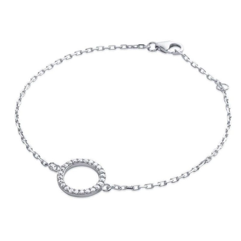 Bracelet en argent pour femme + Cercle de Zircon - Rive Gauche - Lyn&Or Bijoux