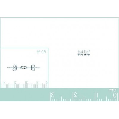 boucles d'oreilles femme, puce argent, zircon solitaire - Lyn&Or Bijoux
