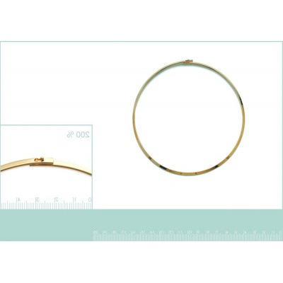 Collier esclave en plaqué or jaune 18 carats pour femme, Edwige - Lyn&Or Bijoux