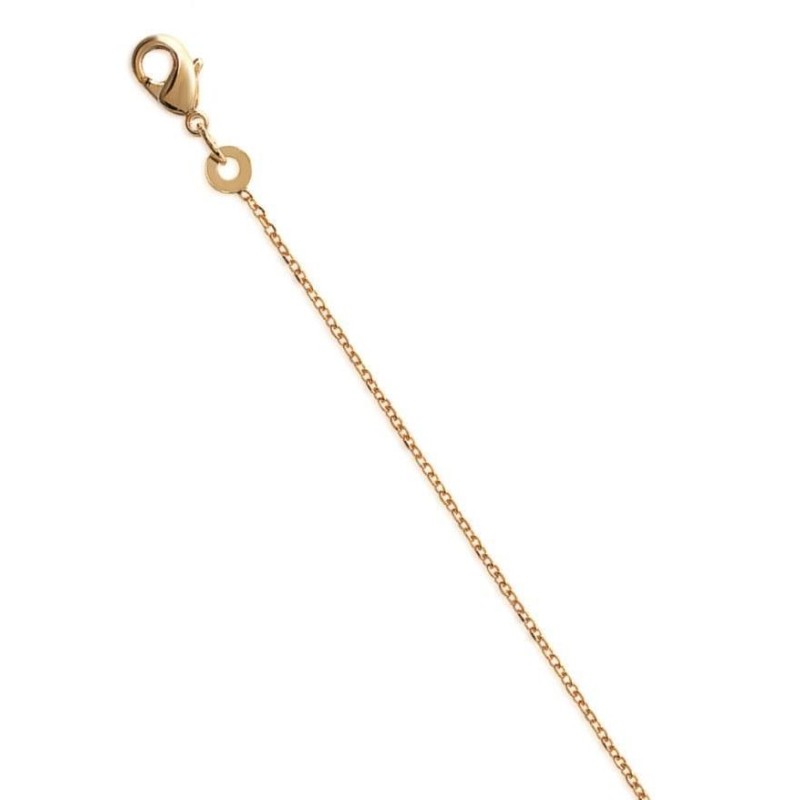 Chaîne en plaqué or 1 mm pour femme, Maille forçat limée Chaîne en plaqué or 1 mm pour femme, Maille forçat limée