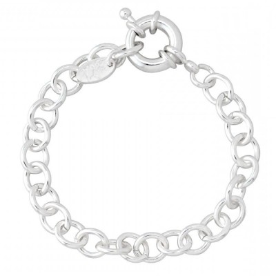 Bracelet en argent pour femme - Gourmette charms - Lyn&Or Bijoux