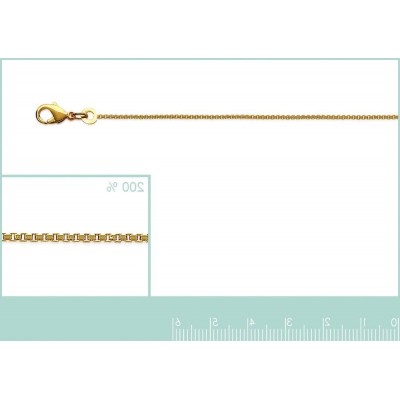 Chaîne en plaqué or 1 mm, Maille vénitienne - Lyn&Or Bijoux