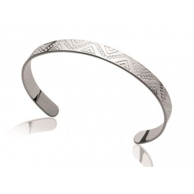 Bracelet jonc en argent rhodié pour femme - Ybela - Lyn&Or Bijoux