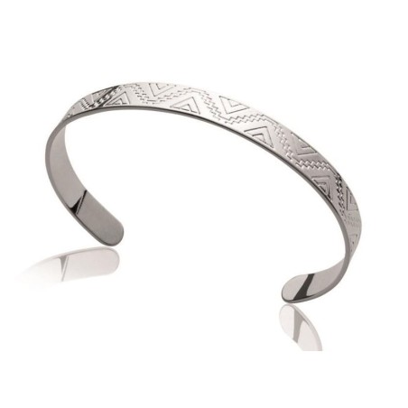 Bracelet jonc en argent rhodié pour femme - Ybela - Lyn&Or Bijoux