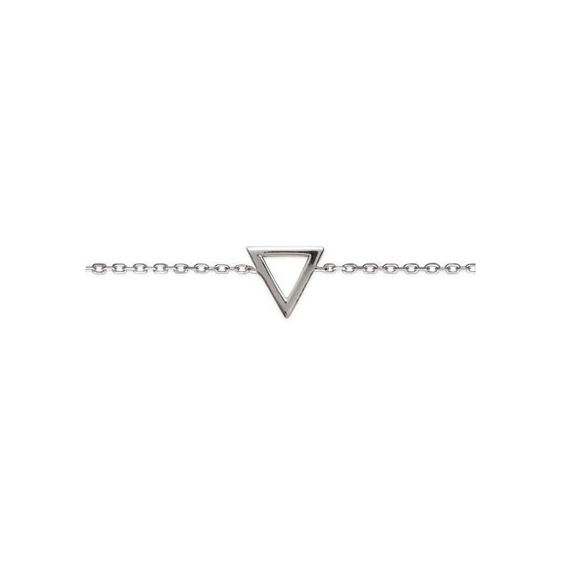 Bracelet triangle en argent rhodié pour femme - Maureen - Lyn&Or Bijoux