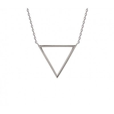 Collier triangle en argent rhodié pour femme - Maureen - Lyn&Or Bijoux