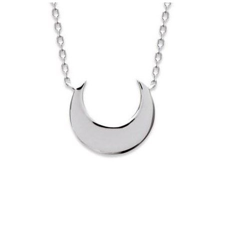 Collier Lune en argent rhodié pour femme - Syva - Lyn&Or Bijoux