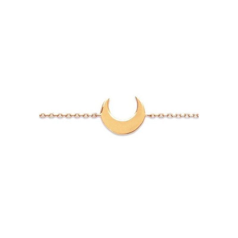 Bracelet Lune Pour Femme En Plaque Or Prix Mini Lyn Or Bijoux