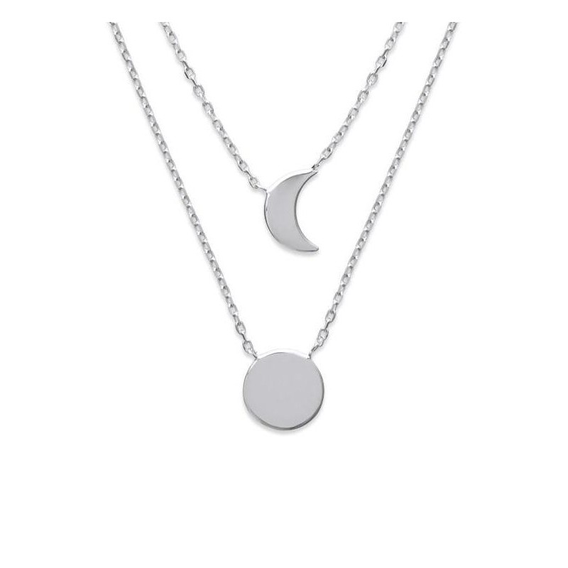 Collier Lune en argent rhodié pour femme - Ysala - Lyn&Or Bijoux