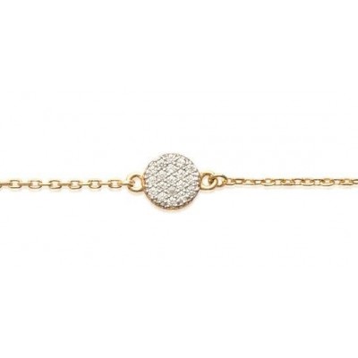 Bracelet en plaqué or et zircon pour femme - Lara - Lyn&Or Bijoux