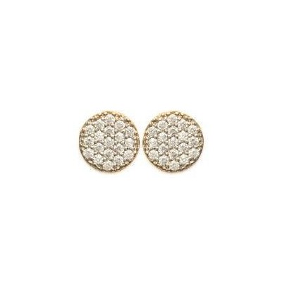 Boucles d'oreille en plaqué or et zircon pour femme - Lara - Lyn&Or Bijoux