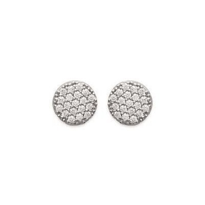 boucles d'oreilles en argent rhodié et zircon pour femme - Solia - Lyn&Or Bijoux