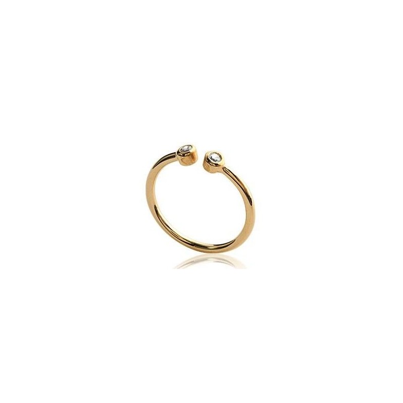 Bague en plaqué or et zircon pour femme - Melo - Lyn&Or Bijoux