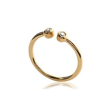 Bague en plaqué or et zircon pour femme - Melo - Lyn&Or Bijoux