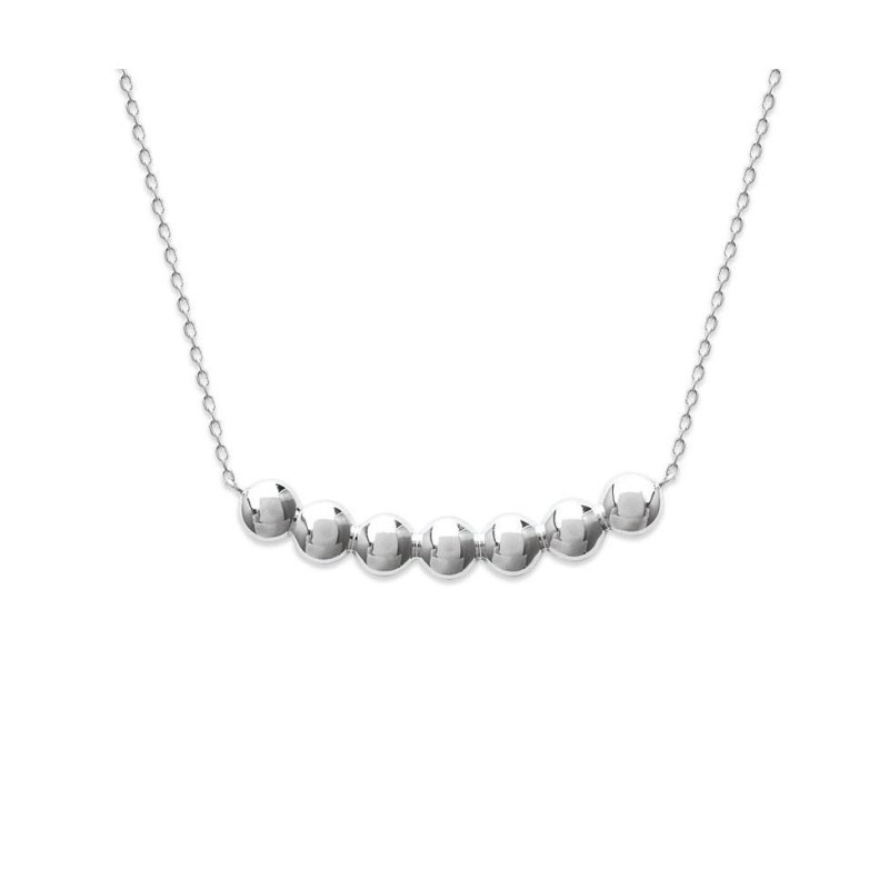 Collier avec pectoral perlé en argent pour femme - Solia - Lyn&Or Bijoux