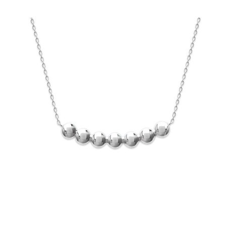 Collier avec pectoral perlé en argent pour femme - Solia - Lyn&Or Bijoux