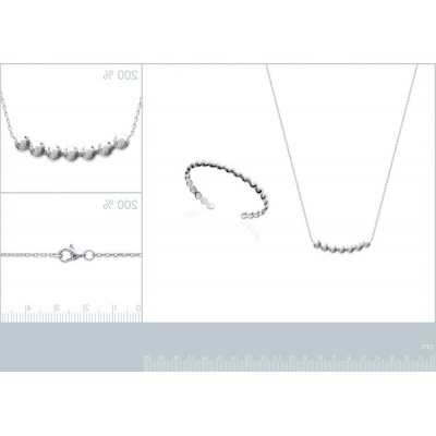Collier avec pectoral perlé en argent - Bijoux Femme - Lyn&Or Bijoux