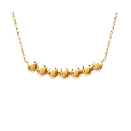 Collier avec pectoral perlé en plaqué or pour femme - Solia - Lyn&Or Bijoux