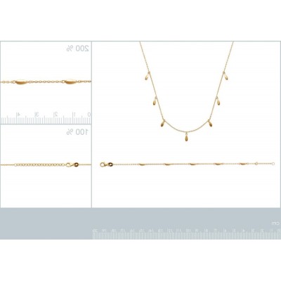 Collier ras - de - cou en plaqué or - Bijoux Femme - Lyn&Or Bijoux