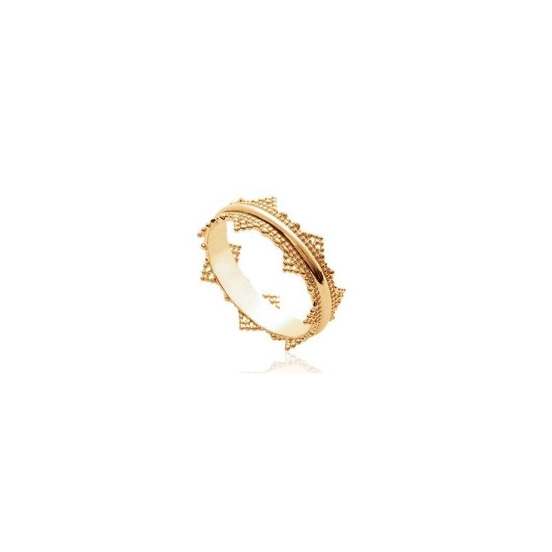 Bague pour femme, anneau plaqué or, motif oriental - Lyn&Or Bijoux