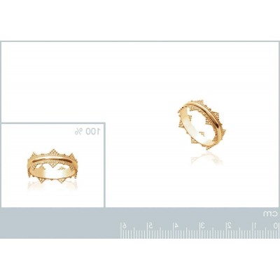 Bague femme, anneau plaqué or, motif oriental - Lyn&Or Bijoux