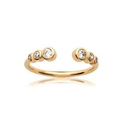 Bague en plaqué or et zircon pour femme - Izana - Lyn&Or Bijoux