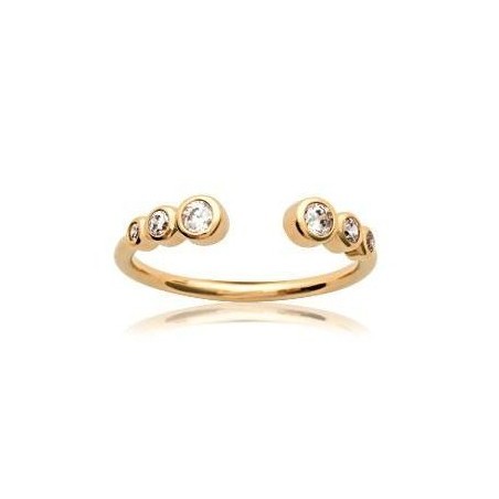 Bague en plaqué or et zircon pour femme - Izana - Lyn&Or Bijoux