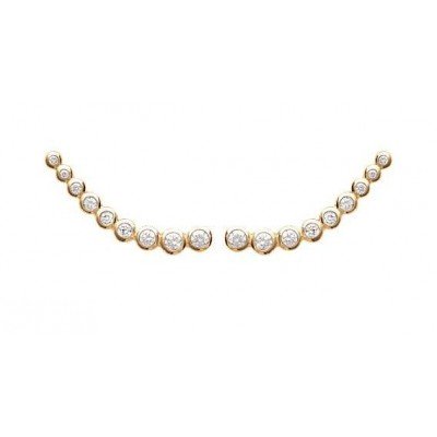 Contours d'oreille en plaqué or et zircon pour femme - Izana - Lyn&Or Bijoux
