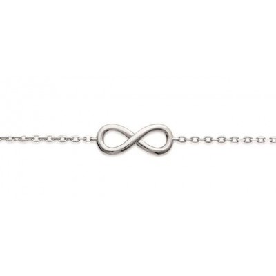Bracelet Infini en argent rhodié pour femme - Morgane - Lyn&Or Bijoux