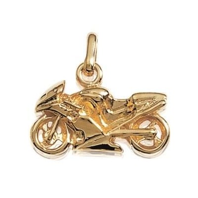 Pendentif Moto pour homme en plaqué or - Cylindres - Lyn&Or Bijoux