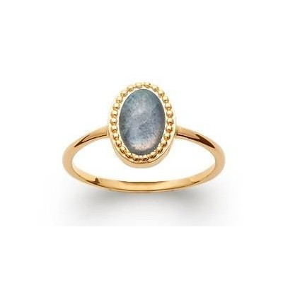 Bague en plaqué or et labradorite pour femme - Bornéo - Lyn&Or Bijoux