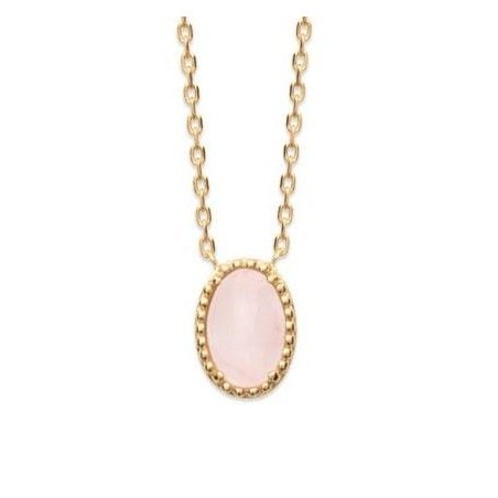 Collier en plaqué or et Quartz Rose pour femme - Bornéo - Lyn&Or Bijoux Collier en plaqué or et Quartz Rose pour femme - Bornéo - Lyn&Or Bijoux