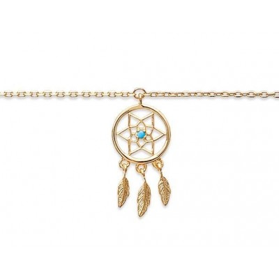 Chaîne de cheville pour femme, plaqué or - Attrape - rêve - Lyn&Or Bijoux