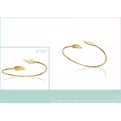 Bracelet Joncplume en plaqué or - Bijoux femme - Lyn&Or Bijoux