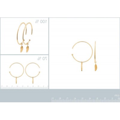 Créoles en plaqué or pour femme, Boucles d'oreille femme - Lyn&Or Bijoux