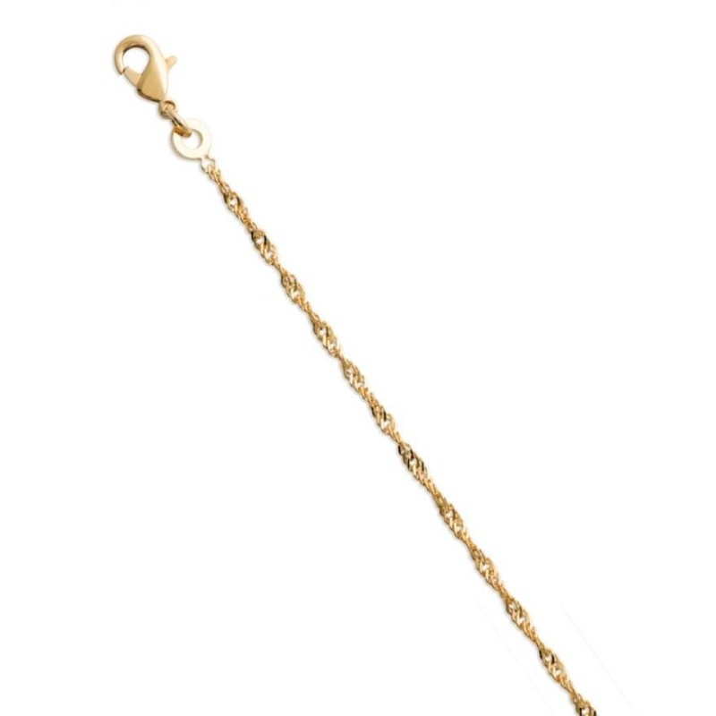 Chaîne de cheville pour femme torsadée, plaqué or - Singapour - Lyn&Or Bijoux