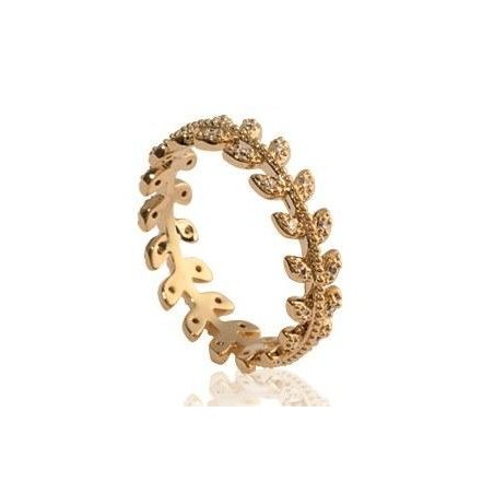 Bague en plaqué or et zircon pour femme - Nana - Lyn&Or Bijoux