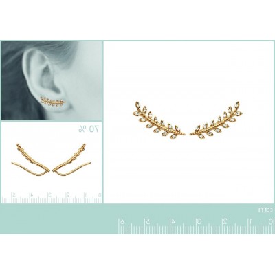 Contours d'oreille femme en plaqué or et zircon - Bijoux femme - Lyn&Or Bijoux