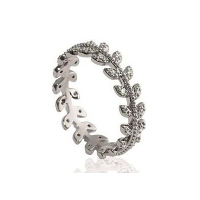 Bague pour femme en argent rhodié et zircon - Yeva - Lyn&Or Bijoux