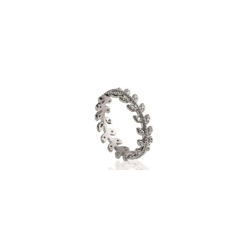 Bague pour femme en argent rhodié et zircon - Yeva - Lyn&Or Bijoux