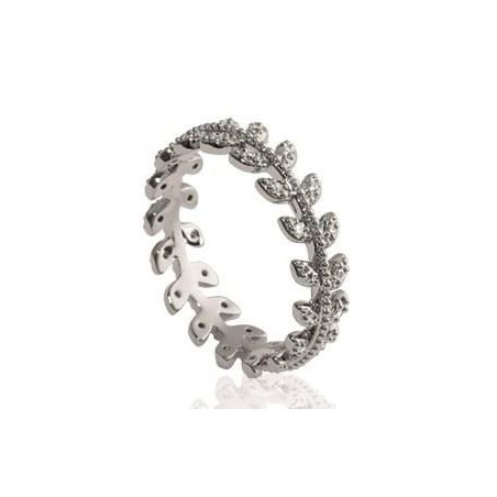Bague pour femme en argent rhodié et zircon - Yeva - Lyn&Or Bijoux