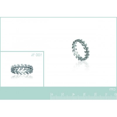 Bague pour femme en argent rhodié et zircon - Bijoux femme - Lyn&Or Bijoux