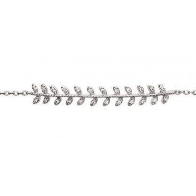 Bracelet pour femme en argent rhodié et zircon - Yeva - Lyn&Or Bijoux