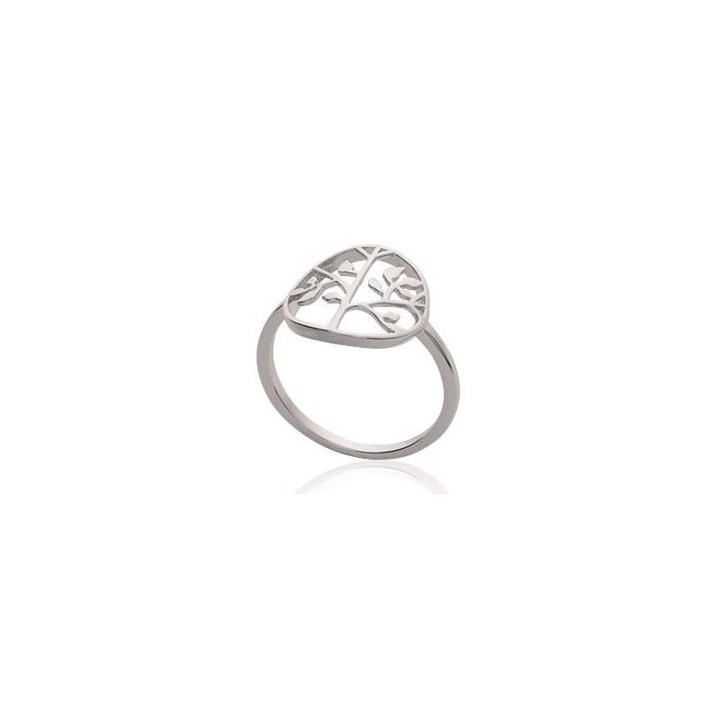 Bague Arbre de vie pour femme en argent rhodié - Signature - Lyn&Or Bijoux
