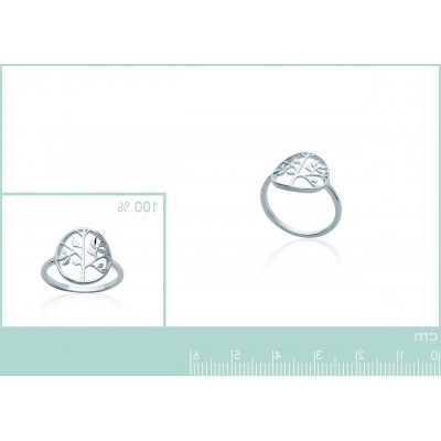 Bague Arbre de vie en argent rhodié pour femme - Bijoux femme - Lyn&Or Bijoux