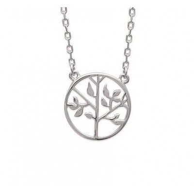 Collier arbre de vie en argent rhodié pour femme - Signature - Lyn&Or Bijoux