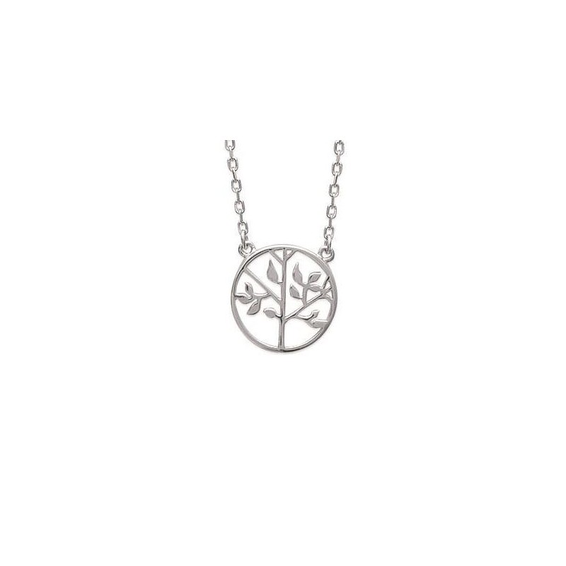 Collier arbre de vie en argent rhodié pour femme - Signature - Lyn&Or Bijoux