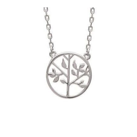 Collier arbre de vie en argent rhodié pour femme - Signature - Lyn&Or Bijoux