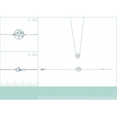 Collier arbre de vie en argent rhodié - Bijoux femme - Lyn&Or Bijoux